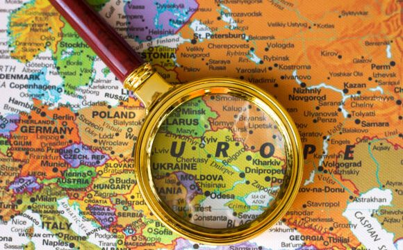 Lviv Ukraine-10 22 2021: Ukraine, Kiev, On The Map Of Europe A D
