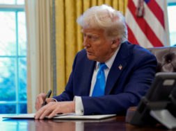 FILE PHOTO: U.S. President Donald Trump at the Oval Office in the White House