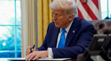 FILE PHOTO: U.S. President Donald Trump at the Oval Office in the White House