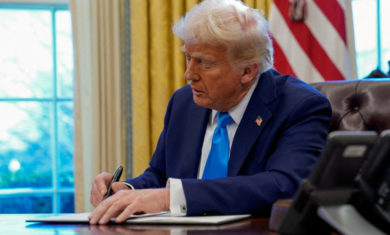 FILE PHOTO: U.S. President Donald Trump at the Oval Office in the White House