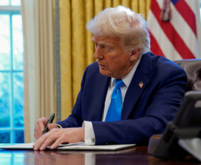 FILE PHOTO: U.S. President Donald Trump at the Oval Office in the White House