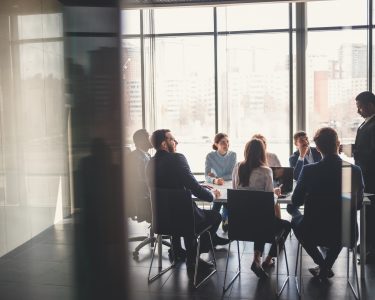 Business people working in conference room