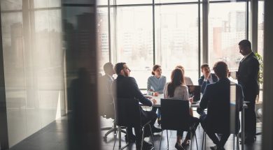 Business people working in conference room