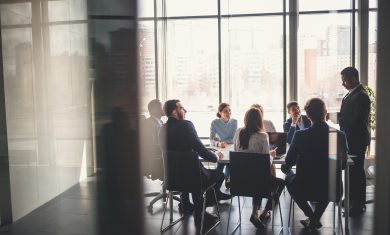 Business people working in conference room