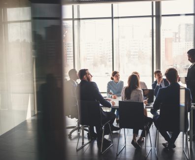 Business people working in conference room