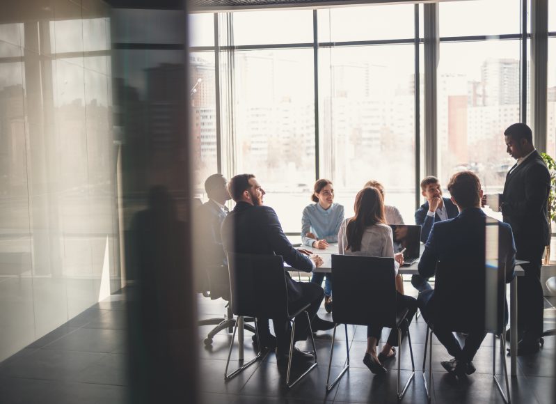 Business people working in conference room
