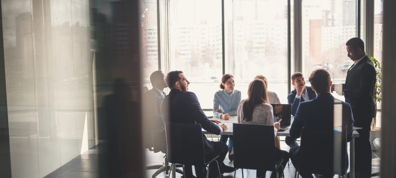 Business people working in conference room